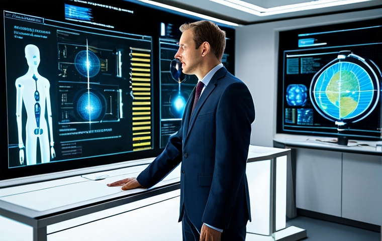 A highly skilled professional nuclear engineer, dressed in a modest business suit, stands confidently in a modern, collaborative research laboratory. The background features holographic projections of innovative Small Modular Reactors (SMRs) and advanced fusion energy concepts, symbolizing the cutting-edge future of energy technology. The engineer is engaged in a thoughtful discussion with an unseen colleague, emphasizing knowledge exchange and collaborative problem-solving. The environment is clean, well-lit, and futuristic, hinting at global impact and pioneering research. Perfect anatomy, correct proportions, natural pose, well-formed hands, proper finger count, natural body proportions. Fully clothed, appropriate attire, professional dress, safe for work, appropriate content, professional, high-quality photograph, ultra-detailed, sharp focus.