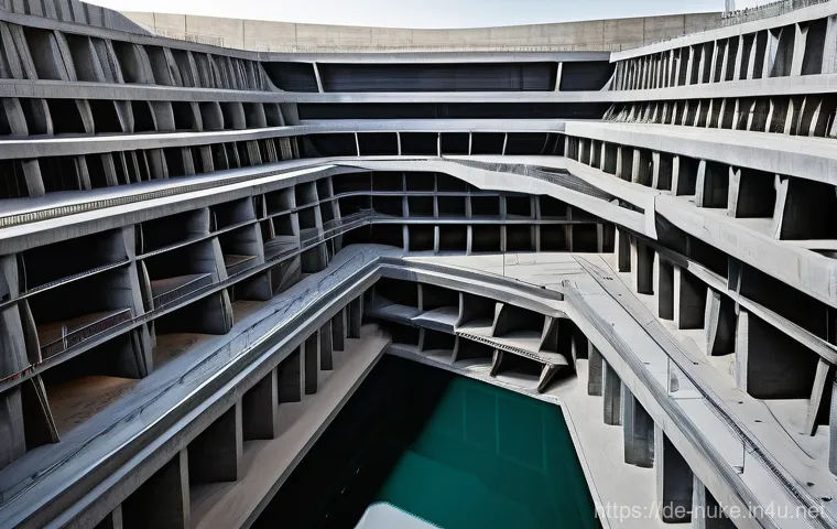 원자력 발전소 설계와 운영 사례 - **Massive Underground Foundations of a Next-Generation Nuclear Power Plant.**
    A high-angle, deta...