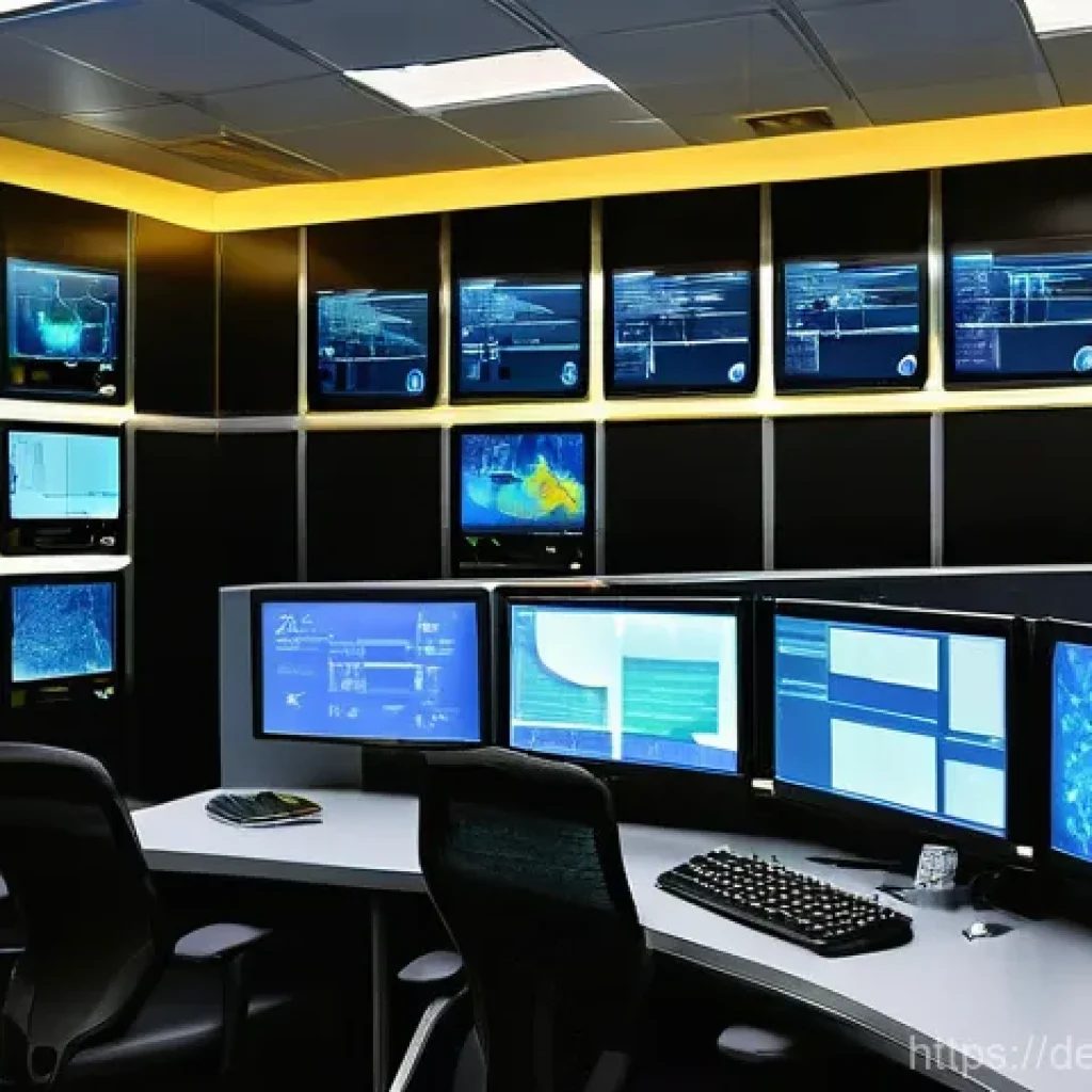 원자력 발전소 방사선 안전 수칙 - **Prompt 1: Vigilant Oversight in a High-Tech Radiation Safety Control Room**
    "A clean, brightly...