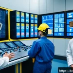 Home 23 원자력 기술 교육의 최신 트렌드 - A highly detailed virtual reality training center for nuclear energy technicians in Germany, showing...